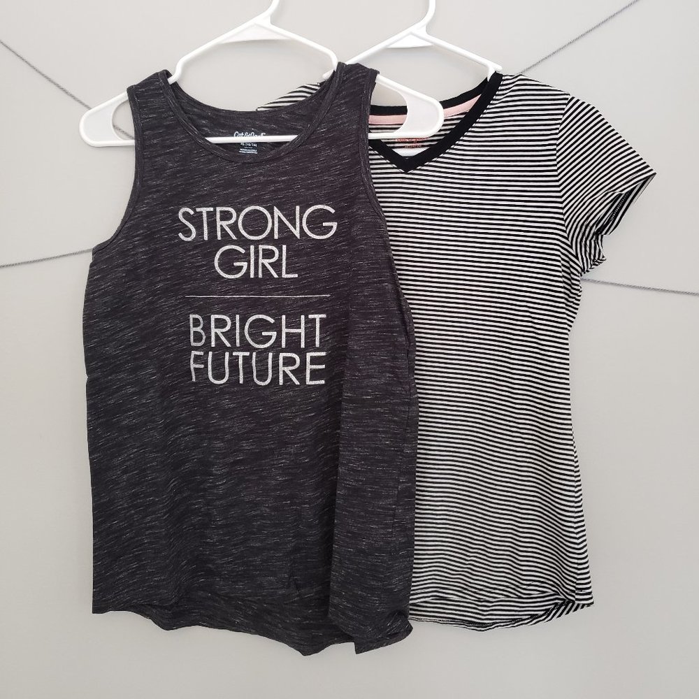 2 Girls XL Cat & Jack T-Shirts